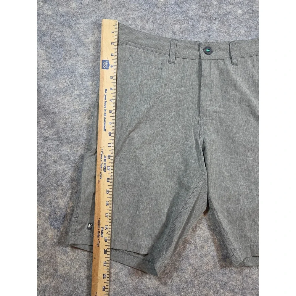 Linksoul Boardwalker Grey Heather Hybrid Golf Shorts Mens 33 Stretch LS651